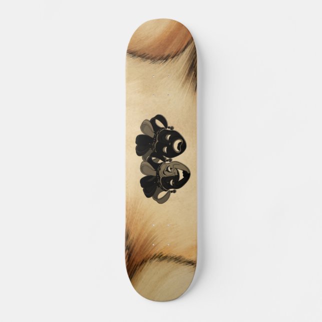 Rustic Comedy och Tragedy Theater Design Mini Skateboard Bräda 18,5 Cm (Framsida)