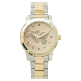 Rustic Comedy och Tragedy Theater Masks Armbandsur