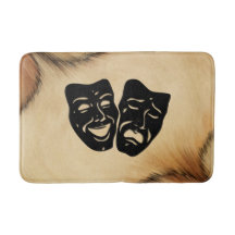 Rustic Comedy och Tragedy Theater Masks