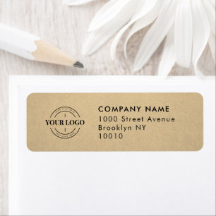 Rustic Company Business Logotyp Corporate Kraft Returadress Etikett