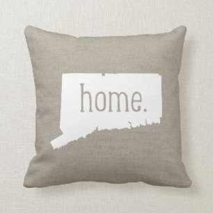 Rustic Connecticut Home State Dekorativ kudde