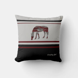 Rustic-Contemporary Land Girl-Horse Design Kudde
