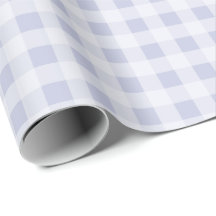 Rustic Cool Periwinkle Gray Gingham Wrapping Paper