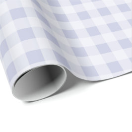 Rustic Cool Periwinkle Gray Gingham Wrapping Paper Presentpapper