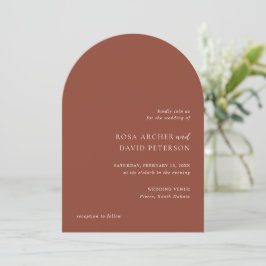 Rustic Copper Editorial Modern Wedding Inbjudningar