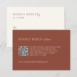 Rustic Copper Editorial Modern Wedding OSA Kort
