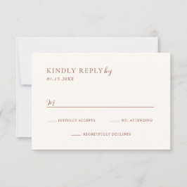 Rustic Copper Editorial Modern Wedding OSA Kort