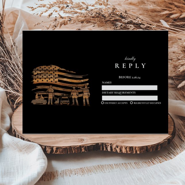 Rustic Copper Police Academy Graduation OSA Kort (Skapare uppladdad)