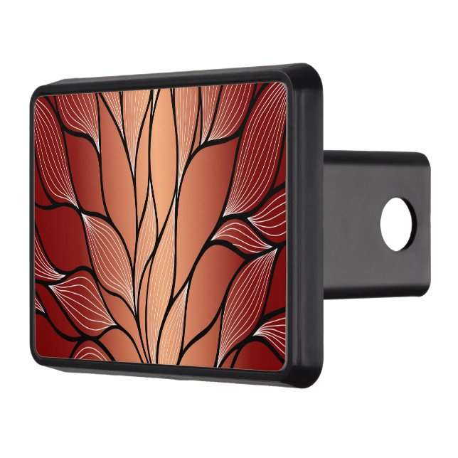 Rustic Coppery Bronze Lämna Mönster Dragkroksskydd (Vänster)