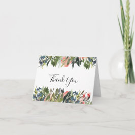 Rustic Coral Blommigt Bröllop Photo - tackkort