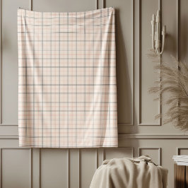 Rustic Coral Grått Throw med timoslös Play Stil Fleecefilt
