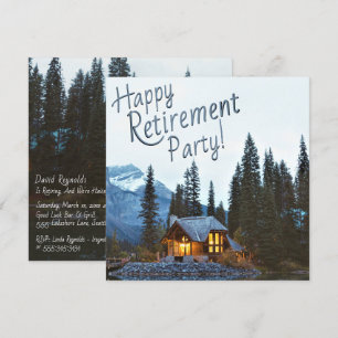 Rustic Cottage - Lycklig Pension Party - Inbjudningar