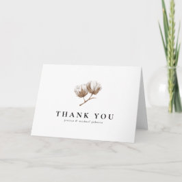 Rustic Cotton Bröllop Tack Kort