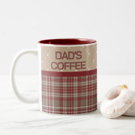Rustic Country Farmhouse Plaid Mug Två-Tonad Mugg