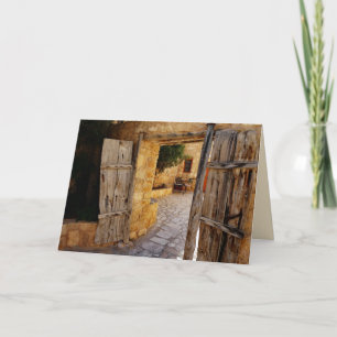 Rustic Courtyard, Tillfällen Blank Hälsning Kort