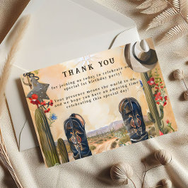 Rustic Cowboy 1st Rodeo Birthday Tack Kort