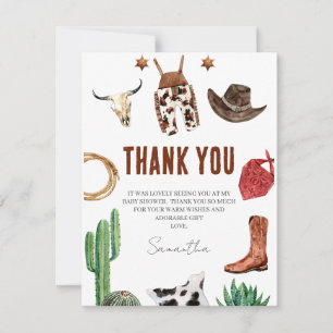 Rustic Cowboy Baby Shower Tack för ditt kort