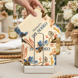 Rustic Cowboy Boots 1st Birthday Pappersservett