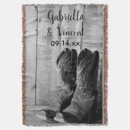 Rustic Cowboy Boots Land Westerna Bröllop Mysfilt