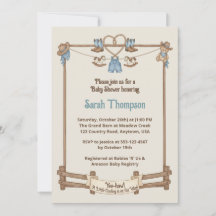 Rustic Cowboy Clothesline Boy Shower