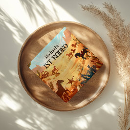 Rustic Cowboy Rodeo 1st Birthday Celebration Pappersservett