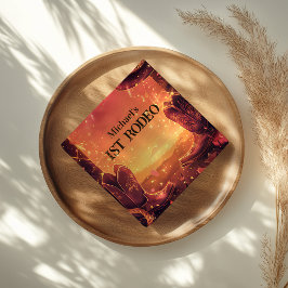 Rustic Cowboy Rodeo 1st Birthday Pappersservett