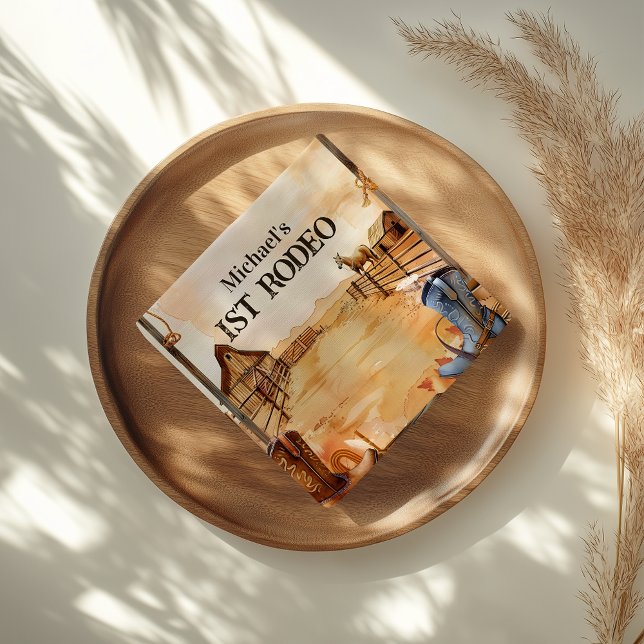 Rustic Cowboy Rodeo 1st Birthday Style Pappersservett (Skapare uppladdad)