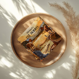 Rustic Cowboy Rodeo 1st Birthday Theme Pappersservett