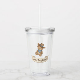 Rustic Cowboy Watercolor Boy Shower Take Away Mugg