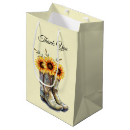 Rustic CowboyBoots med solblommor Tack