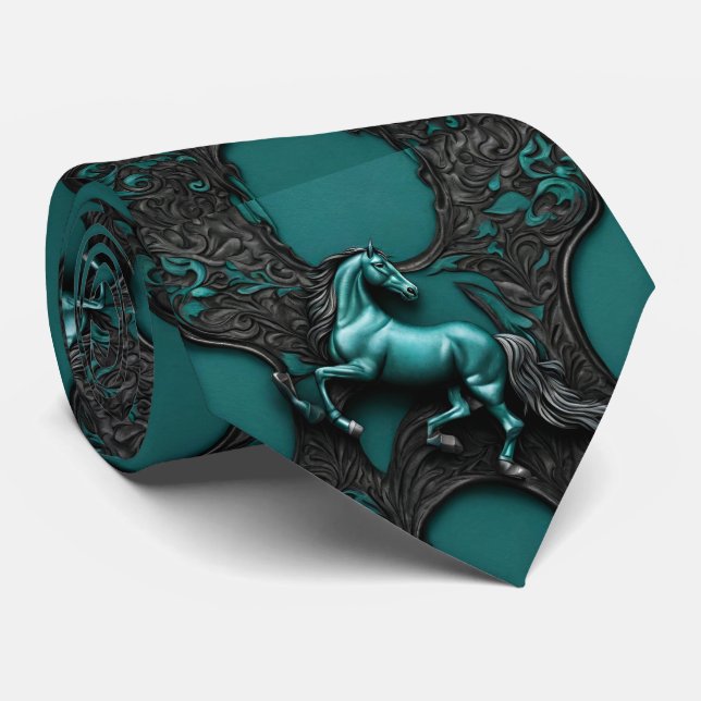 Rustic Cowboys Westerna Land Blue Teal Horse Slips (Rullad)