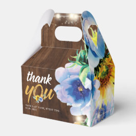 Rustic Cowgirl Blommigt String Ljus Personlig Presentaskar