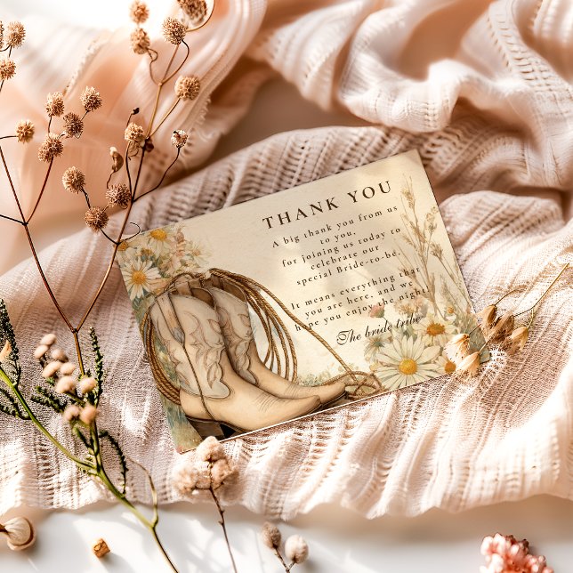 Rustic Cowgirl Daisy Bridal Shower Tack Kort (Skapare uppladdad)