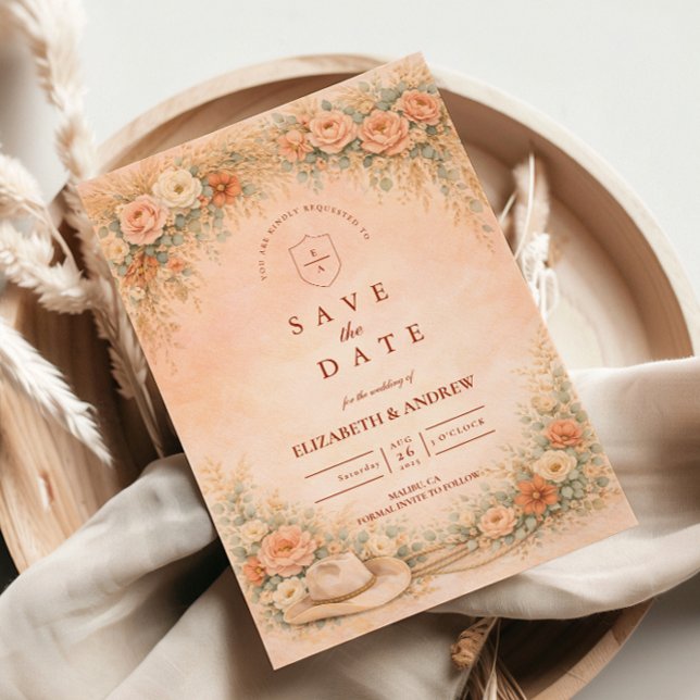 Rustic Cowgirl Garden Arch Wedding Spara Datumet (Skapare uppladdad)
