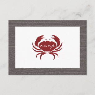 Rustic Crab Bröllop OSA Kort