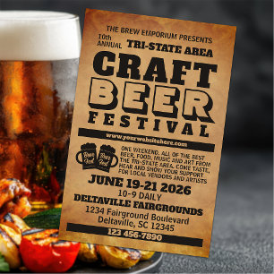 Rustic Craft Beer Festival Flygblad