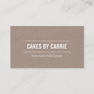 Rustic Craft board II Bakery/Catering/Chef Visitkort