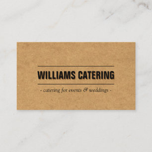 Rustic Craft board II Bakery/Catering/Chef Visitkort