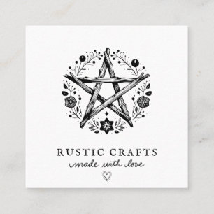 Rustic Crafts Business Fyrkantigt Visitkort