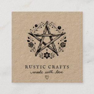 Rustic Crafts Business Fyrkantigt Visitkort