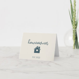 Rustic Cream Navy Homeowner Real Gods Kort