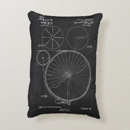 Rustic Cushions Blueprint Penny Farthing Patent Prydnadskudde