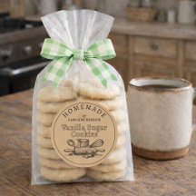 Rustic Custom Homemade Cookies Kraft Paper