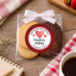 Rustic Custom Homemade Cookies Label Roll Runt Klistermärke