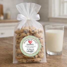 Rustic Custom Homemade Cookies Label Roll Runt Klistermärke