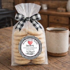 Rustic Custom Homemade Cookies Label Roll Runt Klistermärke