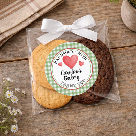 Rustic Custom Homemade Thank You Cookies Runt Klistermärke