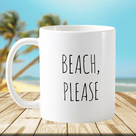 Rustic Cute Beach Pun Jokes Funny Quote Kaffemugg