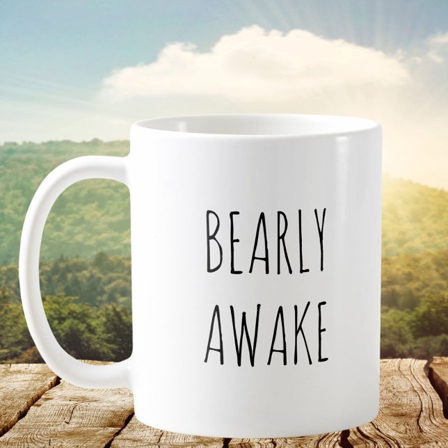 Rustic Cute Bear Animal Pun Jokes Funny Quote Kaffemugg (In situ)