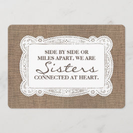 Rustic Cute Bridesmaid/Maid of honor Frieri Inbjudningar